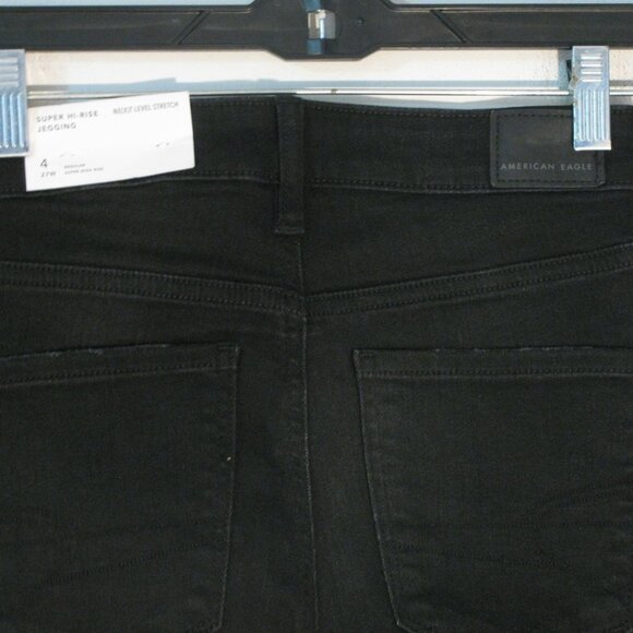 American Eagle Jeggings Size 4 NWT Super High Rise Destroyed Skinny Stretch - Picture 6 of 6